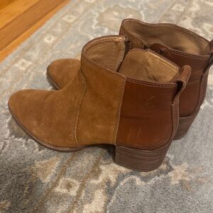 Madewell Tan Leather Ankle Booties